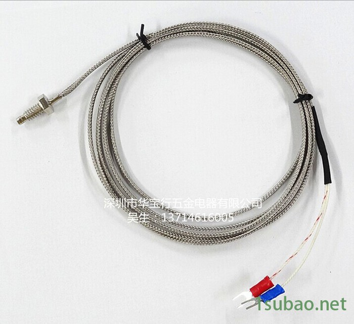 **K型热电偶 感温探头线M6螺牙 温度传感器 热电阻 可订制图3