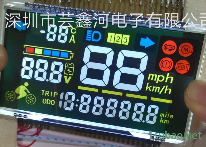 芸鑫河 LED液晶屏智能电力仪表专用FSTN蓝底白字LCD液晶屏  液晶屏显示模组图2