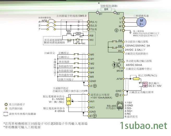 全新原装台达M系列变频器VFD004M21A-ZA单相2图2