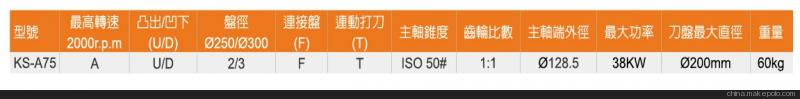 供应台湾名扬KS-A75自动打刀角度头铣头侧铣头镗铣延伸铣头图3