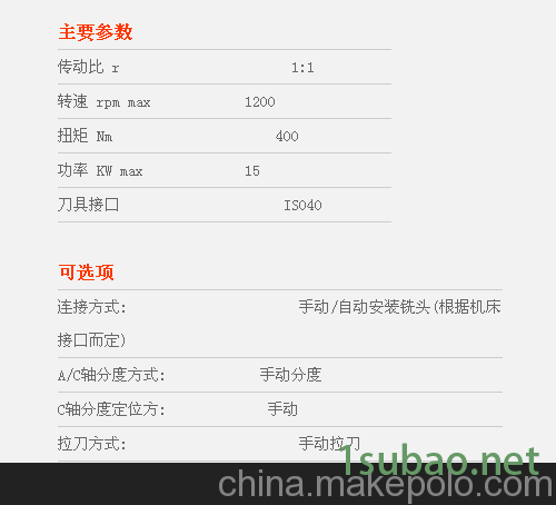 FXT5-P15 音叉式万能铣头图2