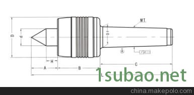 莫氏4#B1轻型精密回转顶尖厂家直销“大一工”牌图3