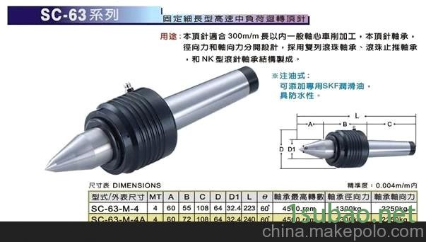 优势供应台湾顺城高速细长型回转顶针SC-63-M-4图1