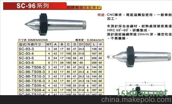 优势供应台湾顺城钨钢固定顶针SC-96-5图1