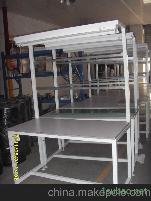 供应优质工作台，单边装配工作台，带灯架工作台图2