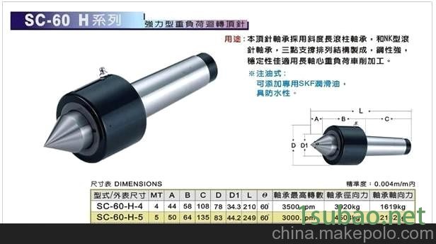 优势供应台湾顺城重型回转顶针SC-60-H-5图1