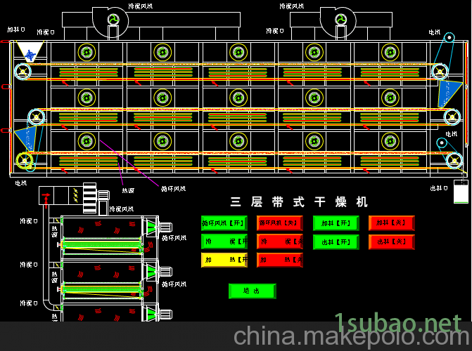 姜片烘干机、DW2×8-5层带式姜片干燥机、姜片专用带式干燥机图4