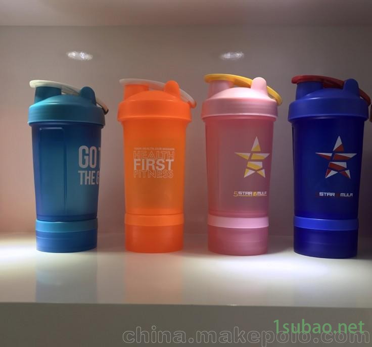 摇摇杯 蛋白粉健身运动水杯水壶 旋风杯 奶昔杯 酵素杯三层塑料杯图2