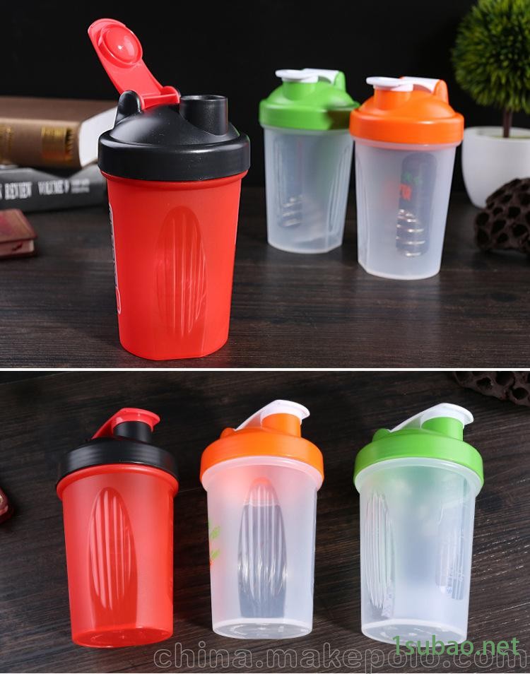 蛋白粉杯摇摇杯水杯奶昔杯400ML蛋白质粉摇杯PP塑料杯图3