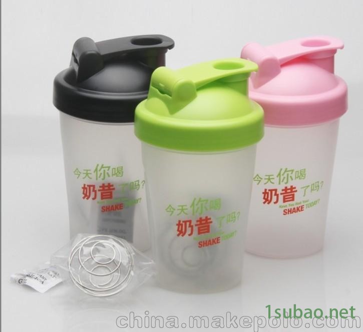 蛋白粉杯摇摇杯水杯奶昔杯400ML蛋白质粉摇杯PP塑料杯图2