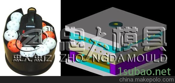 忠大模具高尔夫球练习器模具图2