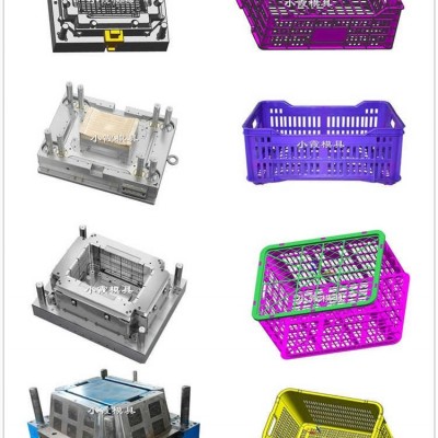 PP箩筐模具顶出结构 亚克力盒子模具开模制造