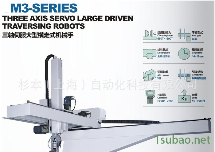 上海直销注塑机机械手 注塑机械手 横走式机械手 伺服机械手图3