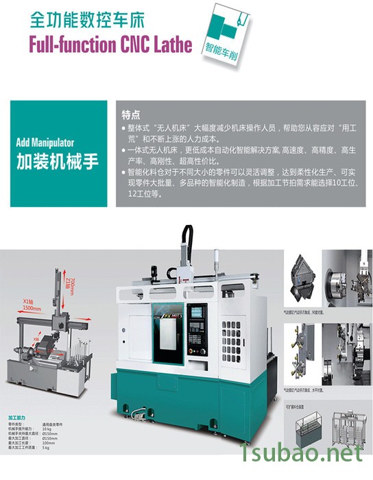全功能数控车床价格 豪特曼高精度数控车床自动上下料图5