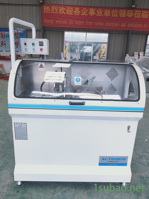 赛斯 门窗加工设备双头精密切割锯液压同步组角机全自动角码锯端面铣床图5