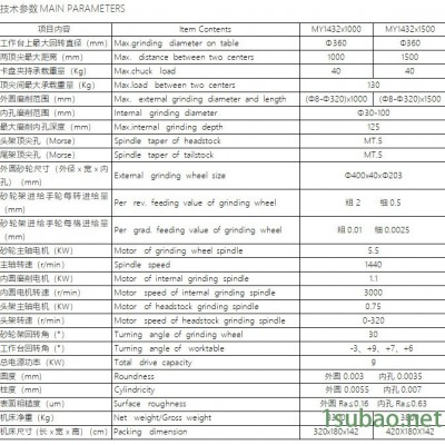 云磨MK1320X250数控外圆磨床、MK1332系列数控外圆磨床、MY1432系列万-neng外圆磨床