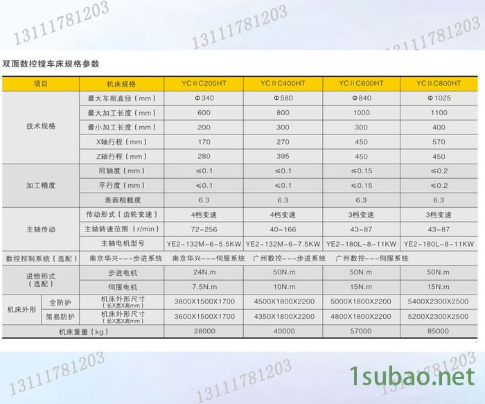 河北禹创生产YCIIC200HT/300/400/600/800阀门机床、双面数控镗车床阀门专用图4