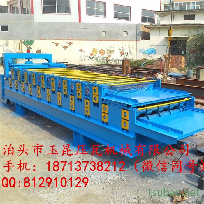 玉昆老客户订购的8491双层彩钢压瓦机4米折弯机剪板机全自动液压机器图2