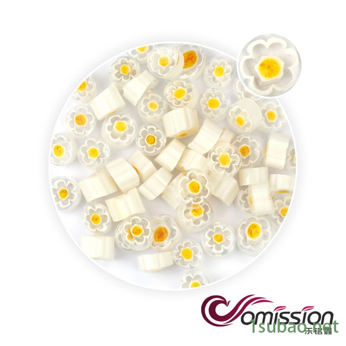 乐铭鑫1707006-5-4DIY工具热熔块28克装透明底白色六瓣花图案微波窑炉专业使用 刀具图4