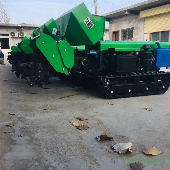 蓝莓园开沟机 五大刀具的履带式耕地机富兴 适合山地作业的挖沟施肥机图5