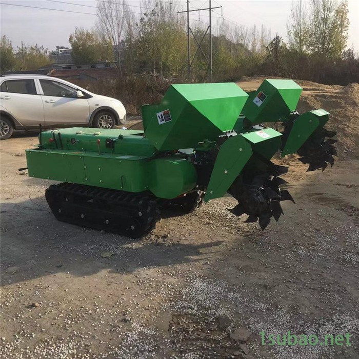 蓝莓园开沟机 五大刀具的履带式耕地机富兴 适合山地作业的挖沟施肥机图6
