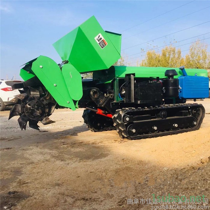 佳鑫JX-0039柴油履带式开沟机  随时更换刀具履带开沟机   **履带撒肥回填机价格图5