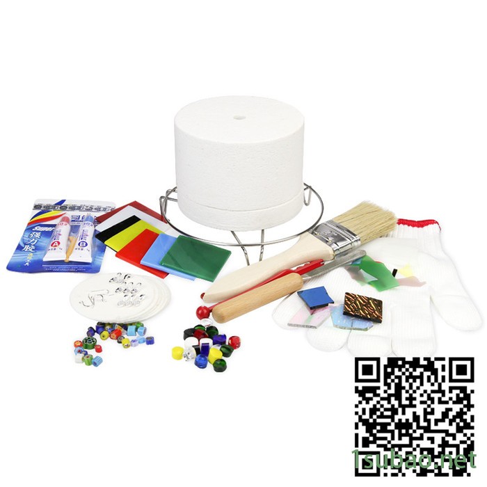 曼德1707001-15 DIY工具热熔彩色玻璃制作 diy饰品玻璃热熔炉微波小窑炉套装厂家发货图7