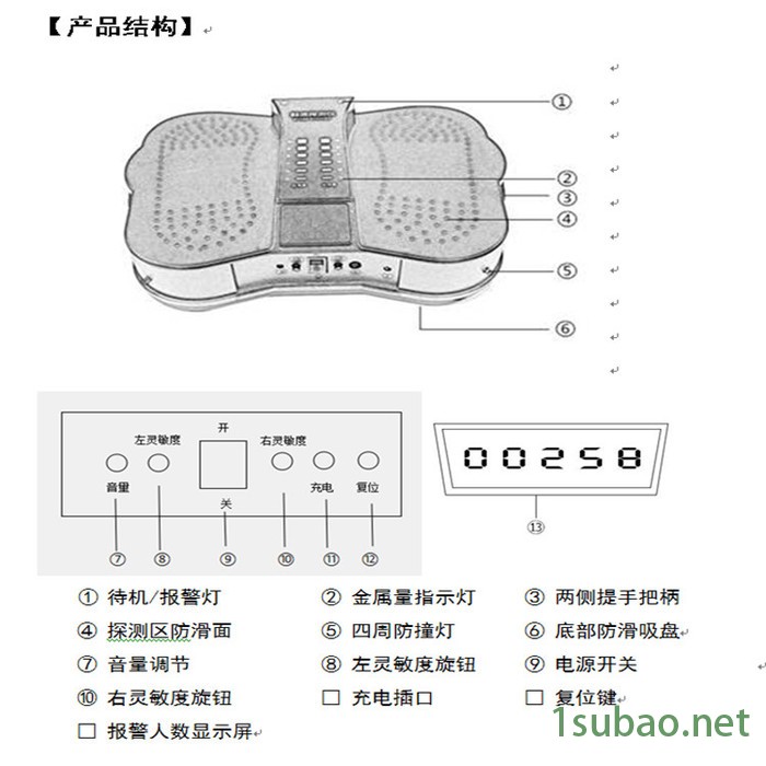 鞋底金属探测器 足底金属刀具安全检测仪新款车站鞋内金属扫描仪图2