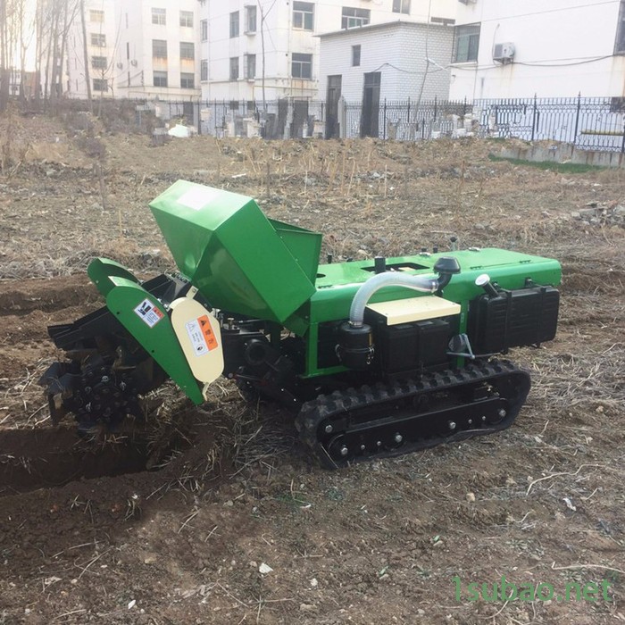 锰钢打造刀具果园开沟施肥回填机  富兴果树土杂肥开沟回填机 履带自走式微耕机图3