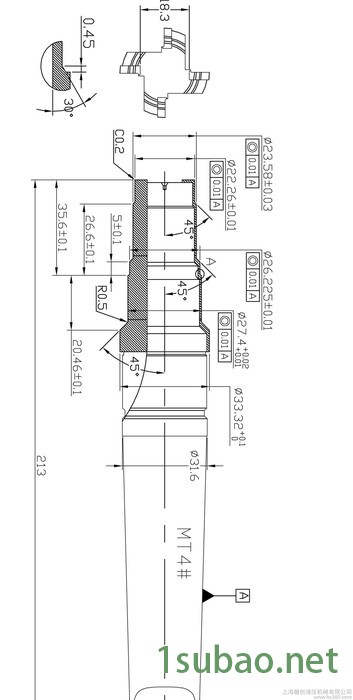 美国太阳SUN 海德福斯插孔成型刀具T11A图2