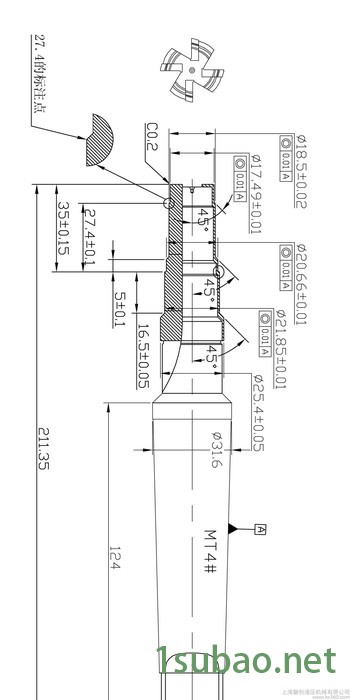 美国太阳SUN 海德福斯插孔成型刀具T11A图3