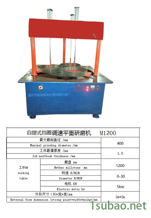 【瓯海智勇】自提抛光研磨机 石磨抛光机1图2