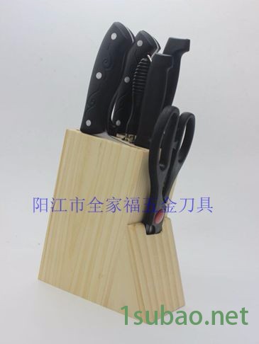 阳江厨房刀具组合 木座八件套刀Q-8001 厨房套刀图4