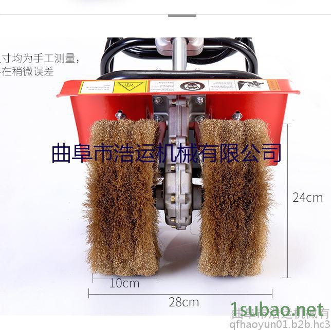 曲阜浩运机械手推式小型除锈机 打磨机 抛光机 多功能自走式高效率抛光机图1