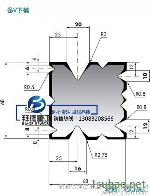 数控折弯机模具  液压折弯机R形模具图3