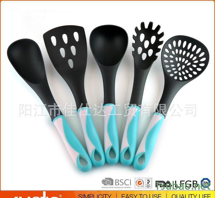 工厂直销大量新款带刨刀座  尼龙厨具+套刀  厨房刀具9件套装图2