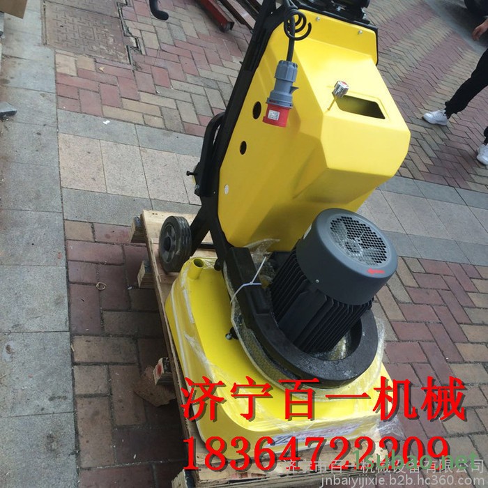 环氧地坪四盘打磨机 固化地坪研磨机 树脂磨片抛光机 多磨头研磨机图4