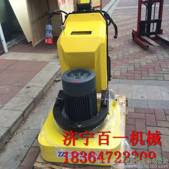 环氧地坪四盘打磨机 固化地坪研磨机 树脂磨片抛光机 多磨头研磨机图3