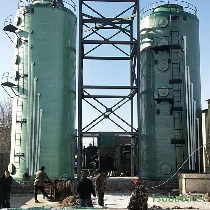 鄂尔脱硫塔 锅炉脱硫塔 砖厂窑炉脱硫塔 工业炉脱硫塔 玻璃钢除尘器 除尘脱硫塔图5