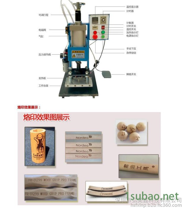 弘昊鑫科技皮包烙印机，钱包压花机图2