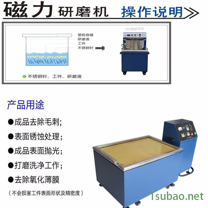 苏州一八五五精密机械有限公司平移式磁力研磨抛光机**支持定制磁力研磨抛光机磁力研磨机磁力抛光机去毛刺抛光设备小型抛机图3
