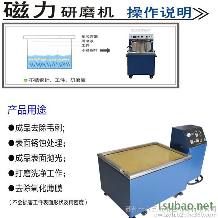苏州1855磁力抛光机磁力研磨机去毛刺抛光无死角不损伤工件不影响精度**支持定制全自动抛光低成本高效率图6