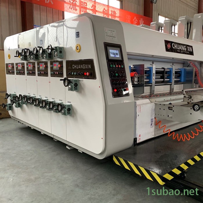 创新纸箱机械 高速印刷模切机 瓦楞纸板模切开槽机 现货供应纸箱三色印刷机图2