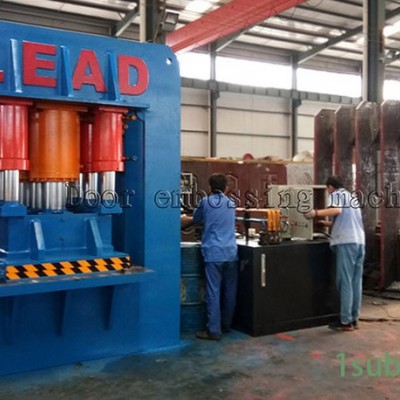 LEAD 防盜門液壓機 不銹鋼板壓花壓紋機