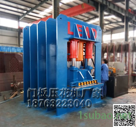 防盗门室内门钢木门铁大门压花液压机 LEAD不锈钢板压花压纹机图4