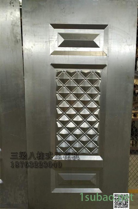 防盗门室内门钢木门铁大门压花液压机 LEAD不锈钢板压花压纹机图3