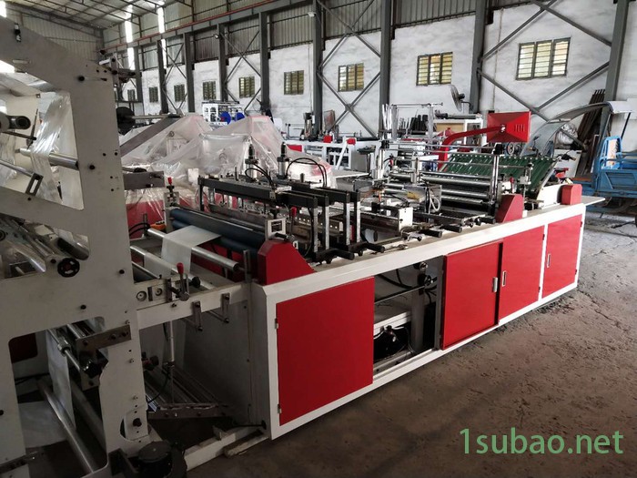 穿绳袋边封制袋机 塑料拉链手提穿绳袋制袋机 烫把一体热切边封机