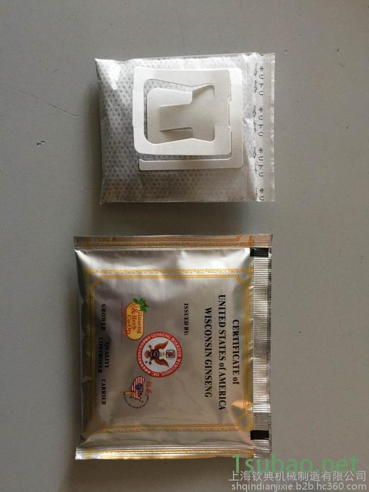 炭烧咖啡挂耳滤泡式全自动包装机械  三、四边封全自动挂耳咖啡包装机械 内外袋速溶咖啡挂耳包包装机械图2