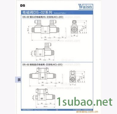 waisn/崴盛DS-02  6通径 油压电磁阀，大底机液压配件图3