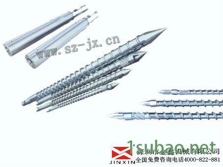 金鑫螺杆厂家生产各类注塑机螺杆，挤出机螺杆炮筒配件/pe注塑机螺杆料筒图/注塑机双合金螺杆炮筒海天内弹簧射咀图片全球销量图7